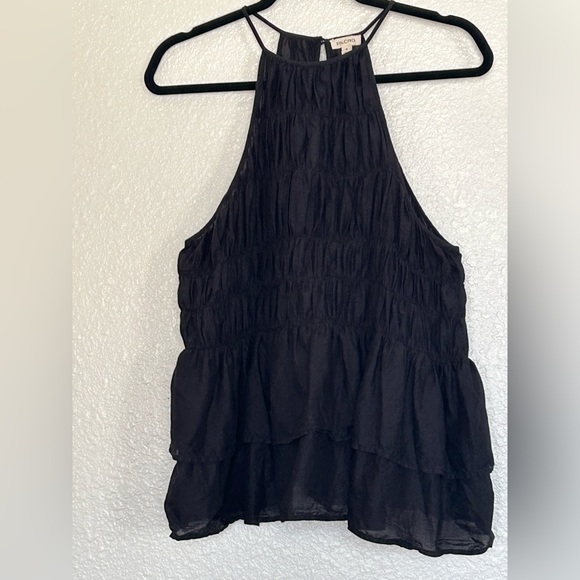 Antropologie Pilcro Black Flowy Top Sz. M - Picture 1 of 8